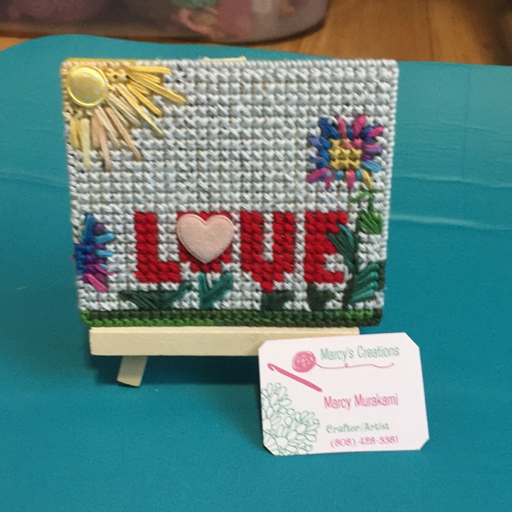 Love Blooms Stitch Art 🖼 handcrafted 💕